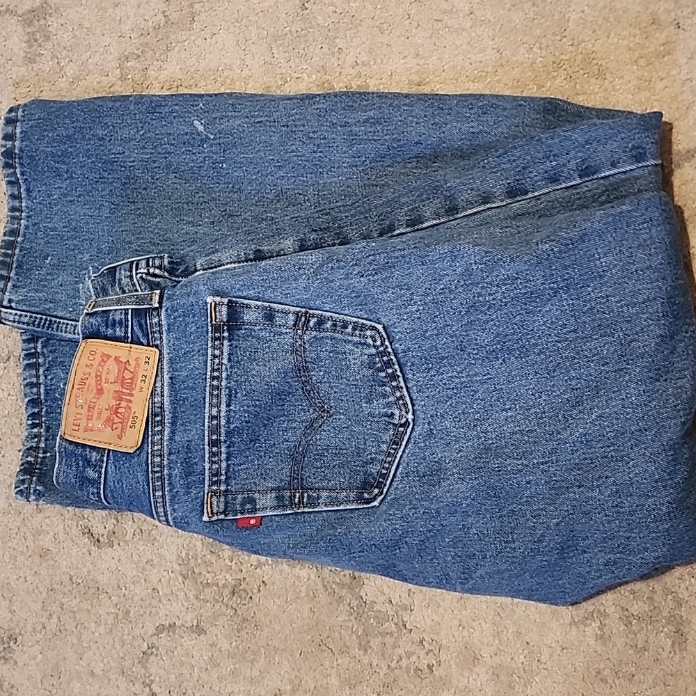 Vintage Levis Jeans 505 Mens Size 32x32 Light Blue Straight Denim Red Tag 90s